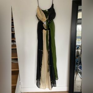 Maternity two piece bra and skirt, printed chiffon summer vibes